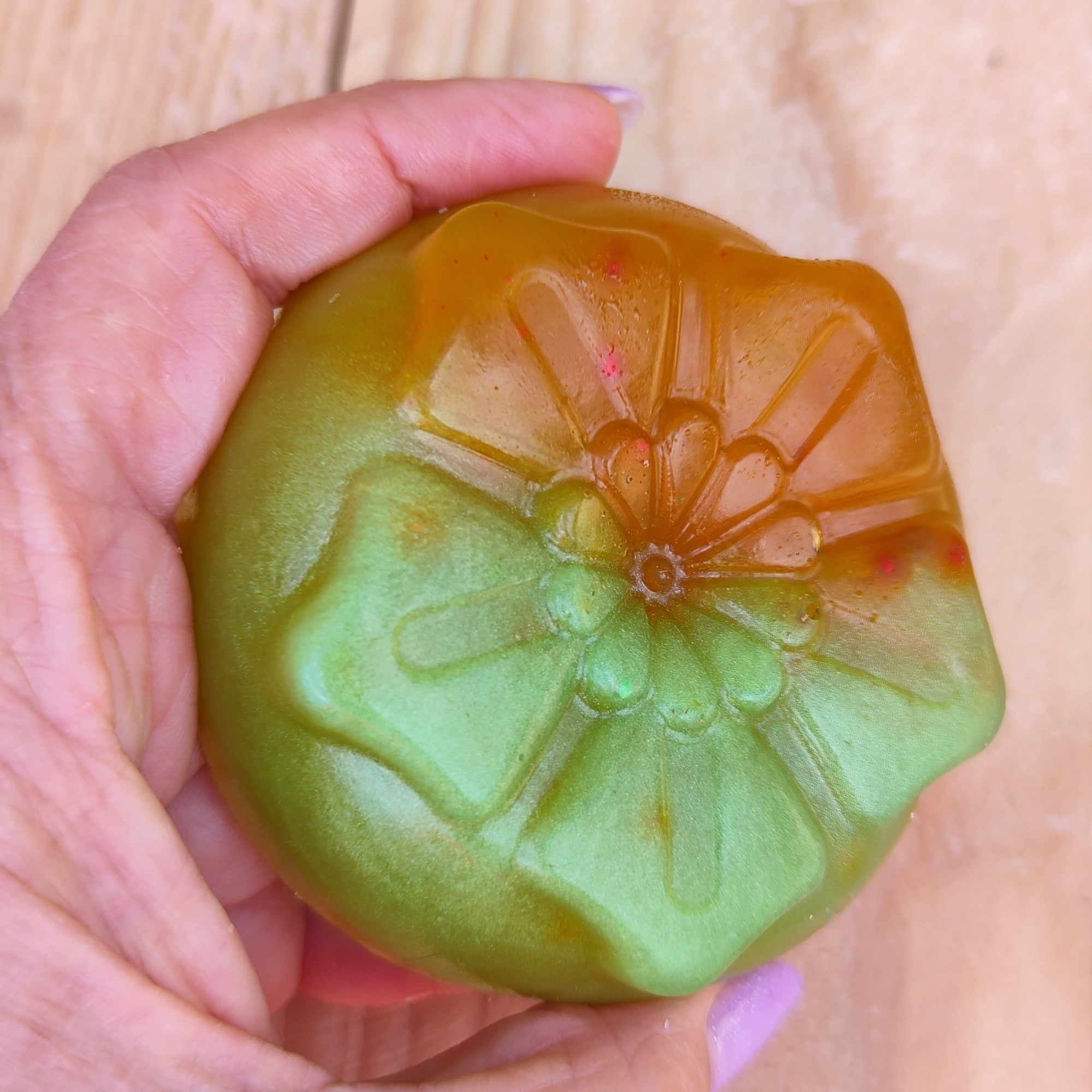 Jabón Natural de Glicerina con Aloe Vera y Naranja para Piel Normal