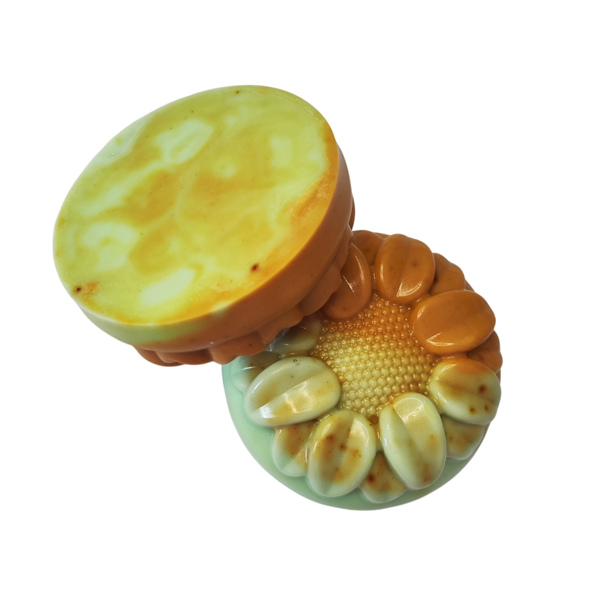 Jabón Natural de Glicerina con Aloe Vera y Cúrcuma para Piel con Manchas