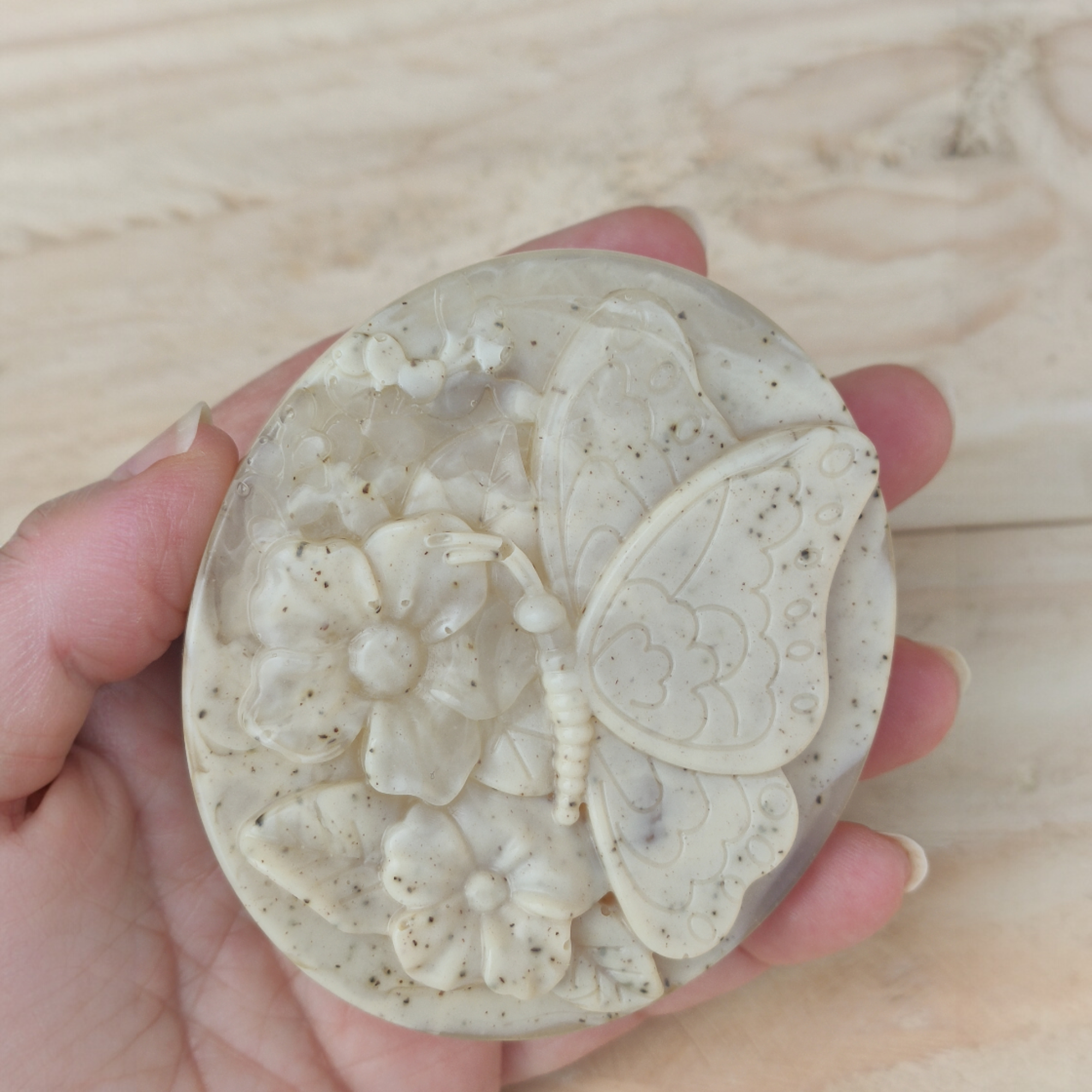Jabón Natural de Glicerina con Miel y Café para Piel Mixta