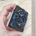 Jabón Natural de Glicerina con Carbón Activado y Jengibre para Piel con Acné
