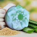 Jabón Natural de Glicerina con Aloe Vera y Arroz para Piel Madura