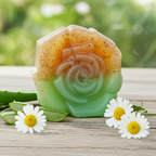 Jabón Natural de Glicerina con Aloe Vera y Manzanilla para Piel Sensible