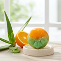 Jabón Natural de Glicerina con Aloe Vera y Naranja para Piel Normal