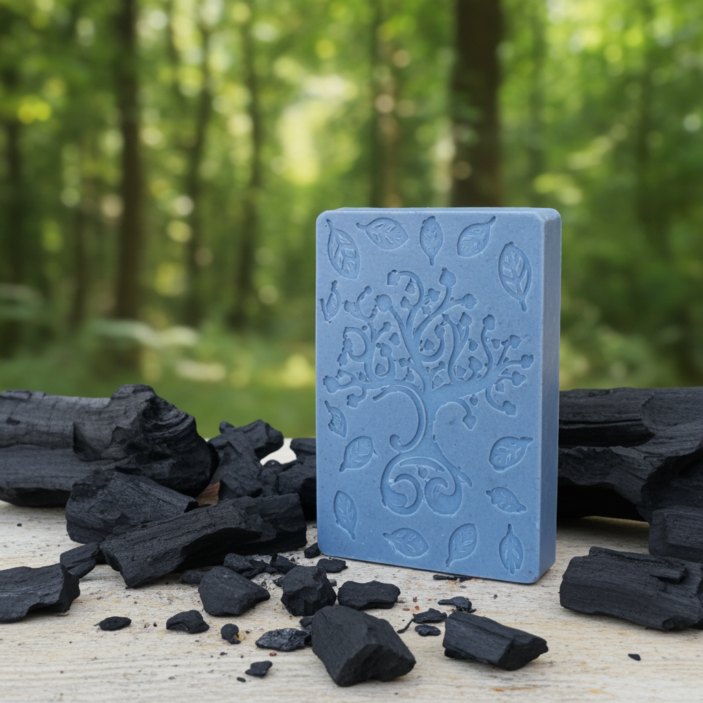 Jabón Natural de Glicerina con Arcilla Negra y Carbón Activado para Piel Grasa