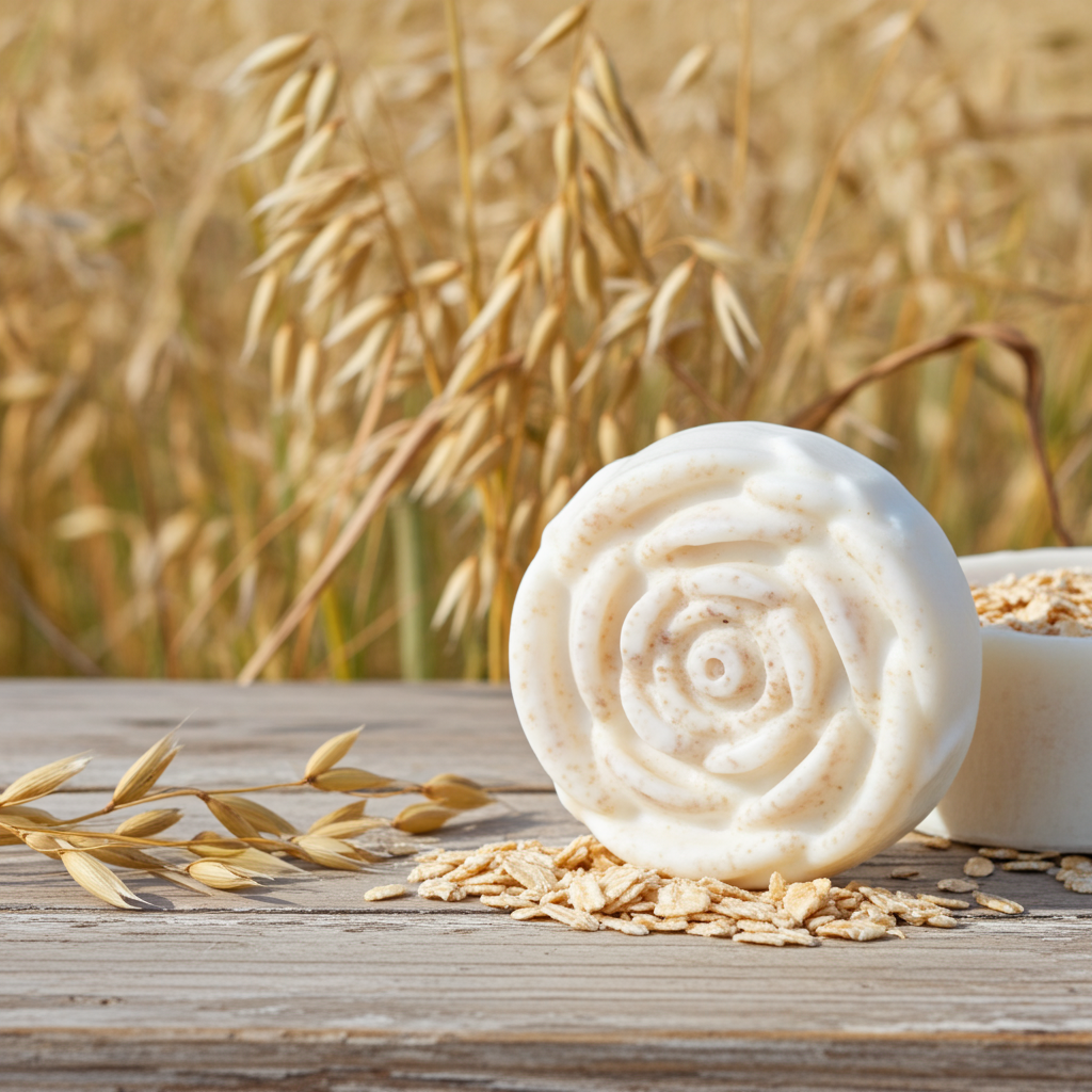 Jabón Natural de Glicerina con Avena para Piel Seca