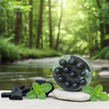 Jabón Natural de Glicerina con Carbón Activado y Menta para Piel Grasa