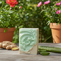 Jabón Natural de Glicerina con Jengibre y Aloe Vera para Piel con Acné