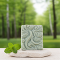 Jabón Natural de Glicerina con Menta para Piel Cansada