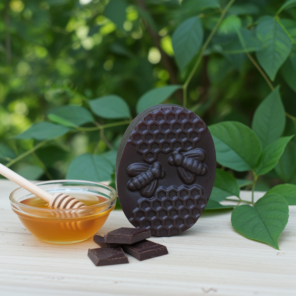 Jabón Natural de Glicerina con Miel y Cacao para Piel Madura