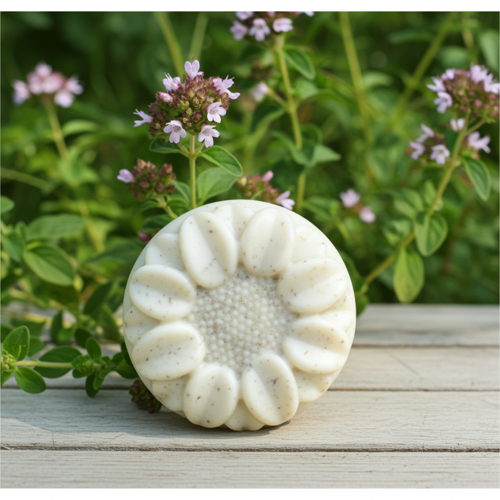 Jabón Natural de Glicerina con Orégano para Piel con Acné