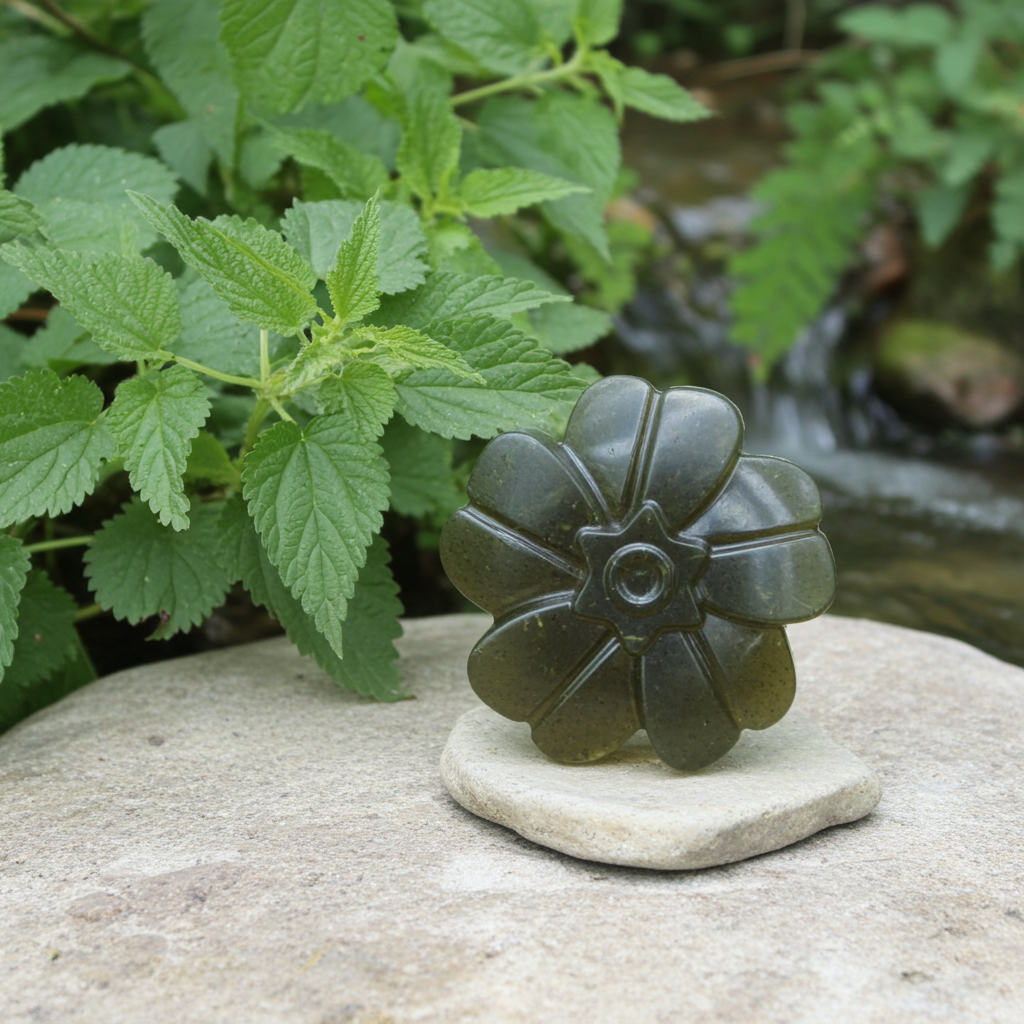 Jabón Natural de Glicerina con Ortiga Verde para Piel Mixta