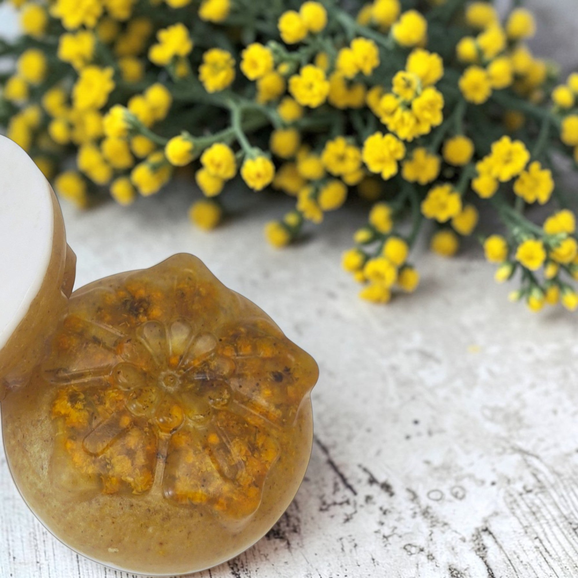 Jabón Natural de Glicerina con Siempreviva para Piel Seca