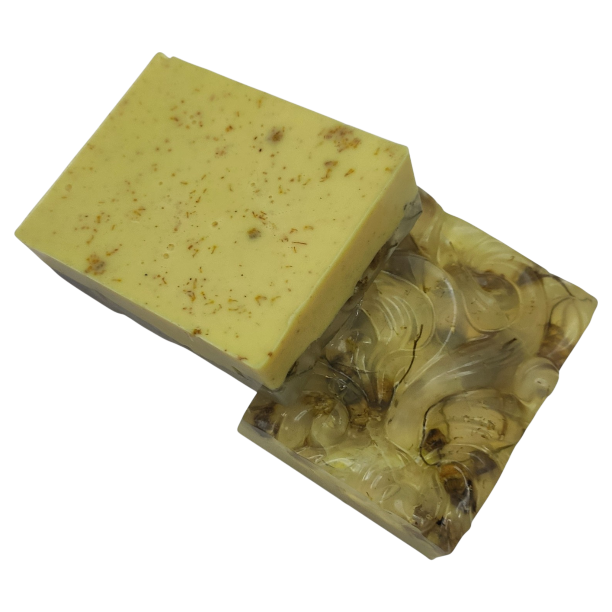Jabón Natural de Glicerina con Jengibre y Manzanilla para Piel con Acné