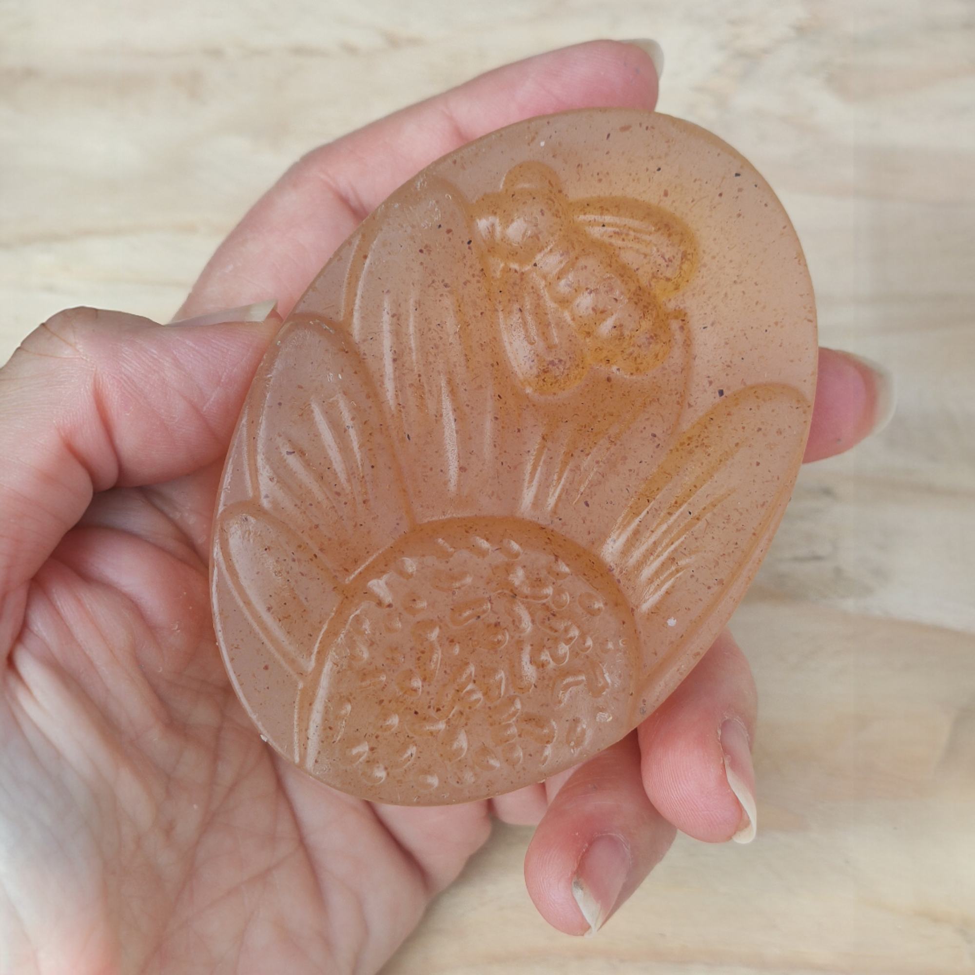 Jabón Natural de Glicerina con Miel y Jengibre para Piel Mixta