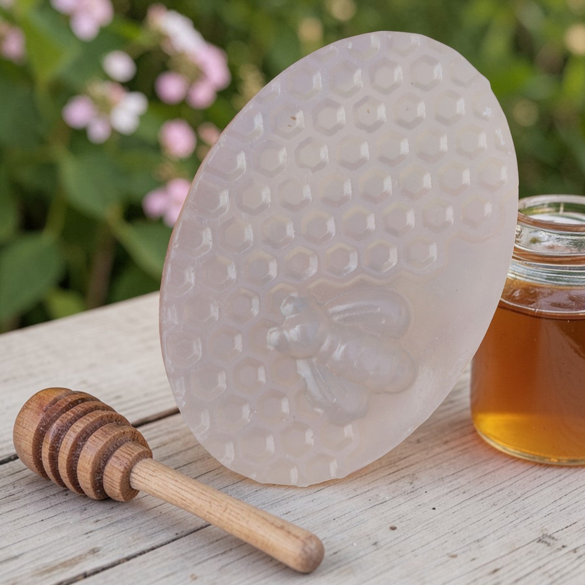 Jabón Natural de Glicerina con Miel para Piel Seca