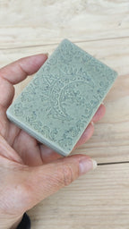 Jabón Natural de Glicerina con Arcilla Verde y Menta para Piel Grasa