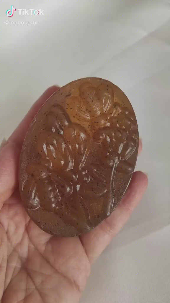 Jabón Natural de Glicerina con Miel y Manzanilla para Piel Sensible