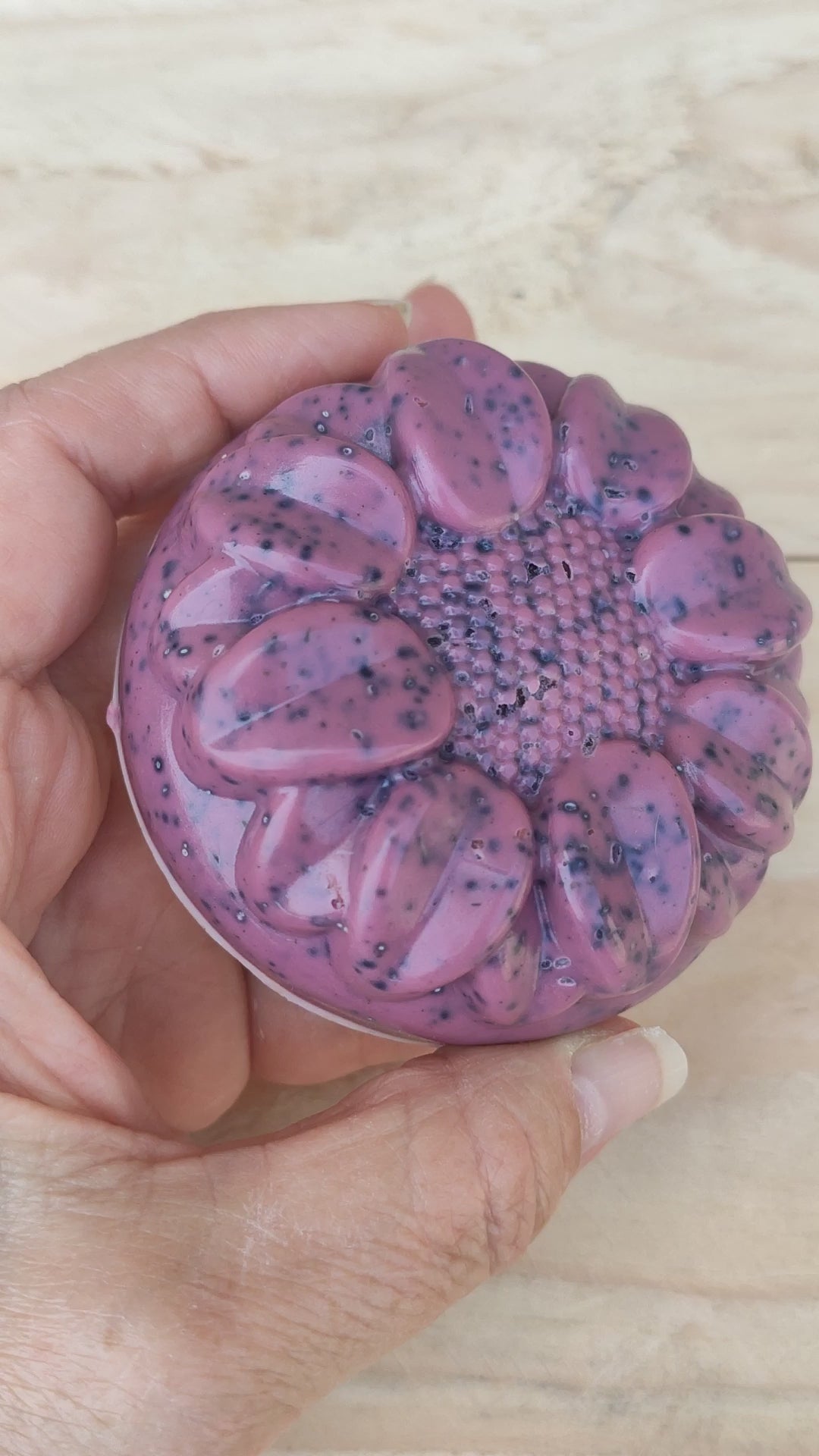 Jabón Natural de Glicerina con Hibisco para Piel Madura